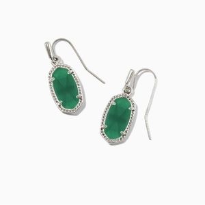 Kendra Scott Lee Earrings Emerald Cat’s Eye